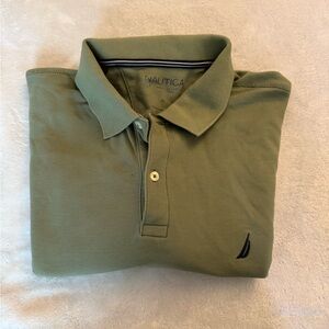 Nautica Men's Green Polo Shirt XL